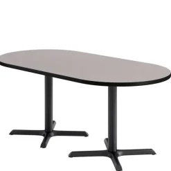 Mode Racetrack Cafe Table w/ Black X-Base