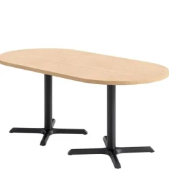 Mode Racetrack Cafe Table w/ Black X-Base
