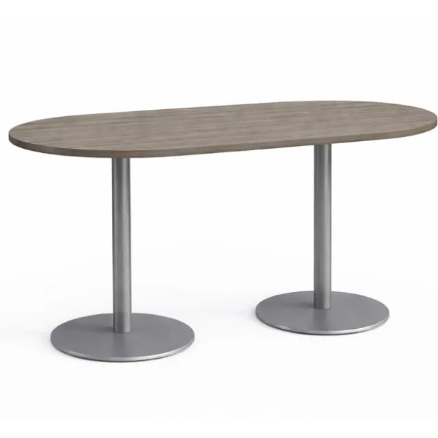 Mode Racetrack Café Tables w/ Round Silver Base