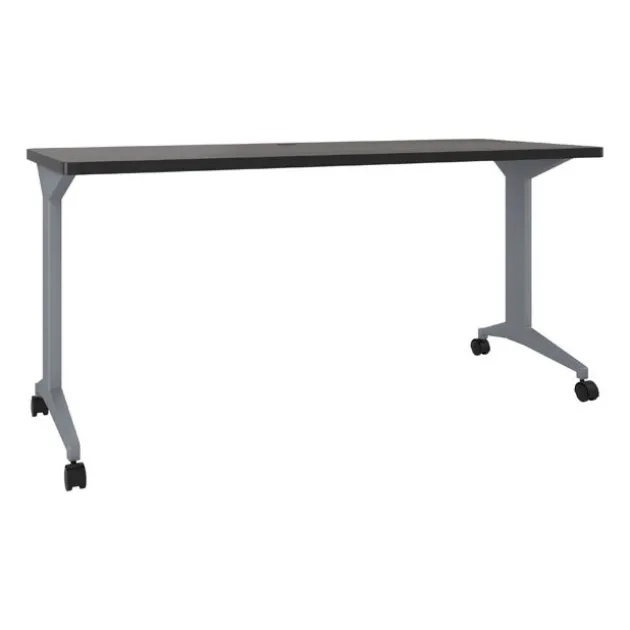 Modern Teacher T-Leg Table Desk w/ Casters - 60” W x 24” D