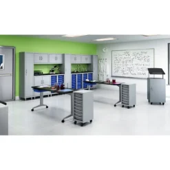 Modern Teacher T-Leg Table Desk w/ Casters - 60” W x 24” D