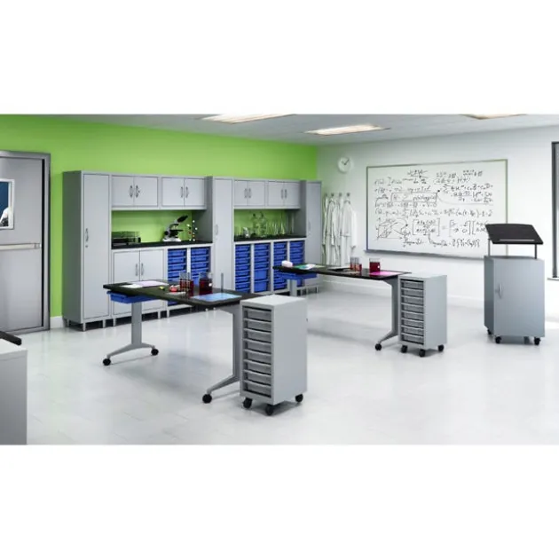 Modern Teacher T-Leg Table Desk w/ Casters - 60” W x 24” D