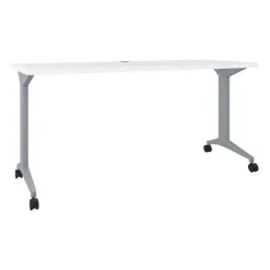 Modern Teacher T-Leg Table Desk w/ Casters - 60” W x 24” D