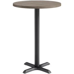 Mode Round Bar Height Cafe Table w/ Black X Base