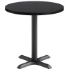 Mode Round Cafe Table w/ Black X-Base