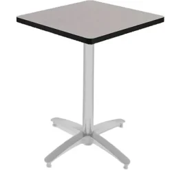 Mode Silver Arched Base Square Bar Height Cafe Tables