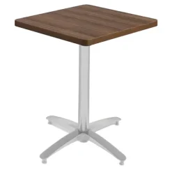 Mode Silver Arched Base Square Bar Height Cafe Tables