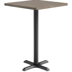 Mode Square Bar Height Cafe Table w/ Black X Base