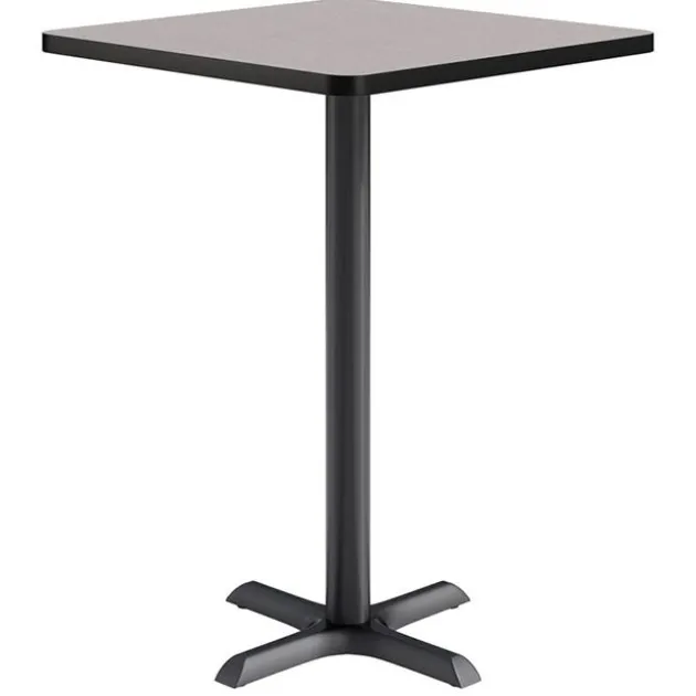 Mode Square Bar Height Cafe Table w/ Black X Base