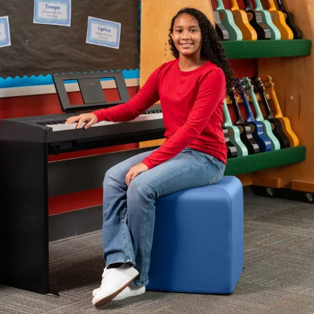 Monroe Vinyl Cube Ottoman