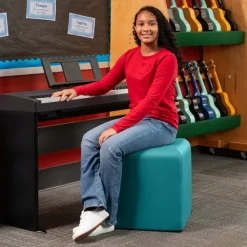Monroe Vinyl Cube Ottoman