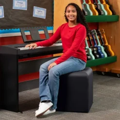 Monroe Vinyl Cube Ottoman