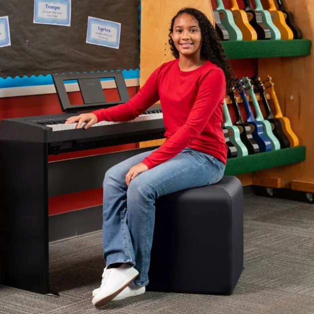 Monroe Vinyl Cube Ottoman