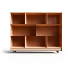 Montessori Shelf Storage with Vertical Dividers & Cubbies