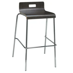 Multi-Use All Wood Counter Height Half-Back Stool