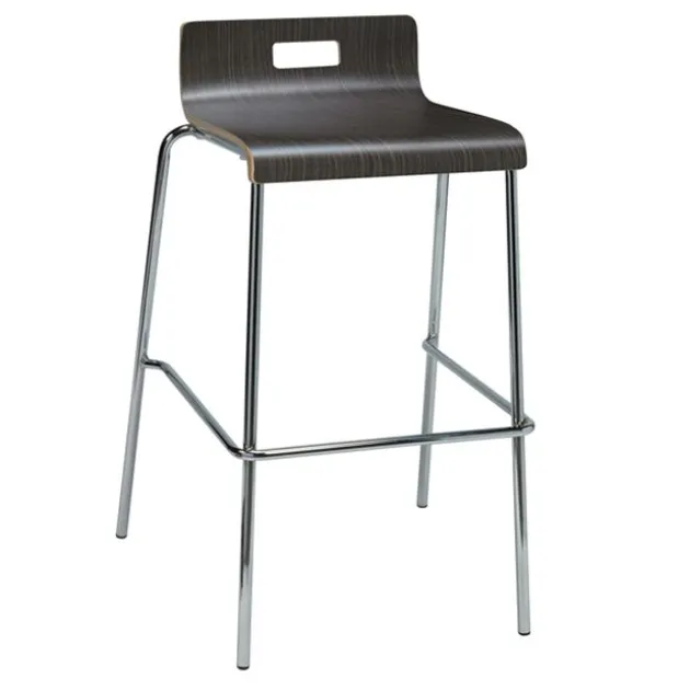Multi-Use All Wood Counter Height Half-Back Stool