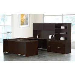 Napa U-Shaped Office Suite with Hutch & Bookcase
