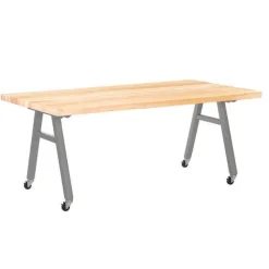 Natural Butcher Block A-Frame Tables