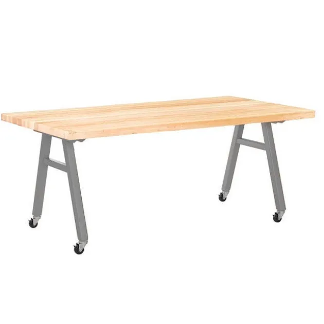 Natural Butcher Block A-Frame Tables