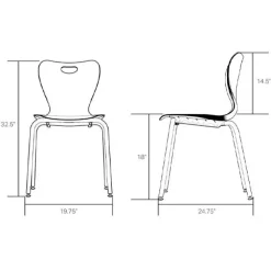 Nova Series Stack Chair (18" H) Package (Set of 46)