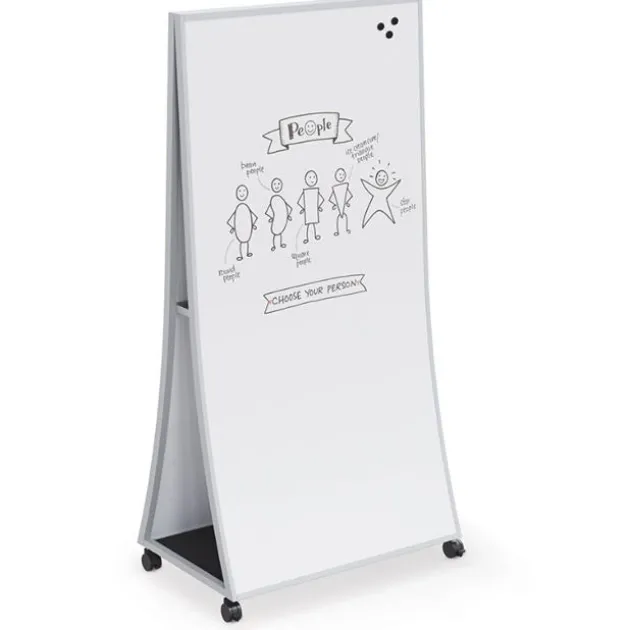 Ogee Curved Mobile Dry Erase Easel