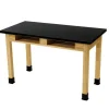 One Acid Resistant Science Lab Table & Two 18'' Gray Stools (54'' x 24'')