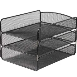 Onyx Triple Tray Desk Organizer