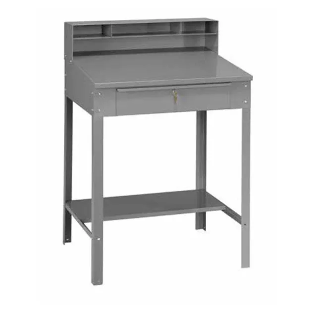 Open Style Foreman's Shop Desk with Lower Shelf