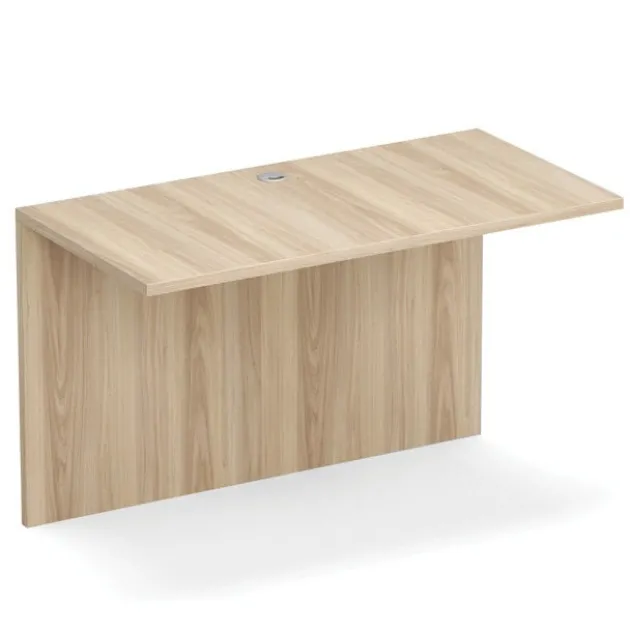 OS Laminate Bow Front Executive Desk w/ Deluxe Full Pedestal & Wall Storage Unit