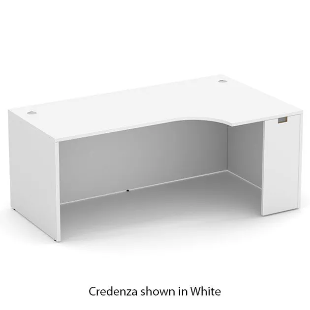 OS Laminate Bow Front U-Shape Desk Suite w/ Deluxe Full Pedestal