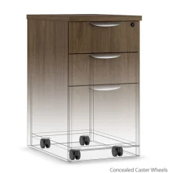 OS Laminate 3 Drawer Mobile File Pedestal, Box/Box/File