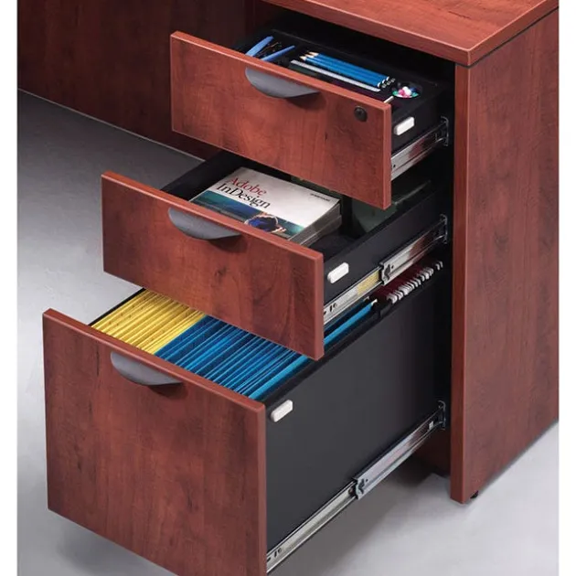 OS Laminate 3 Drawer Mobile File Pedestal, Box/Box/File