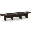 OS Laminate Expandable Boat Shaped Conference Tables w/ Slab Base