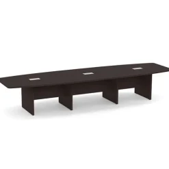 OS Laminate Expandable Boat Shaped Conference Tables w/ Slab Base
