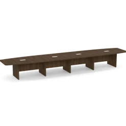 OS Laminate Expandable Boat Shaped Conference Tables w/ Slab Base