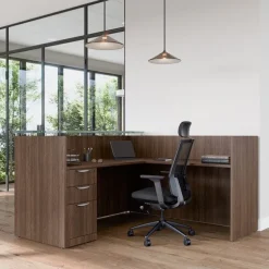 OS Laminate Reception Desk with Glass Counter