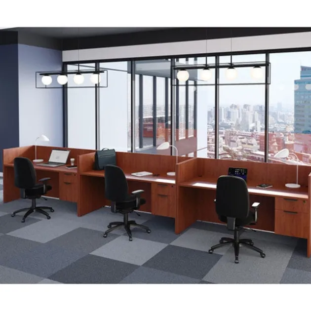 OS Laminate Three-Person Office Workstation