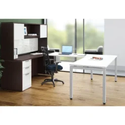 OS Laminate U-Shape Desk Suite w/ Hutch & Deluxe Full Pedestal