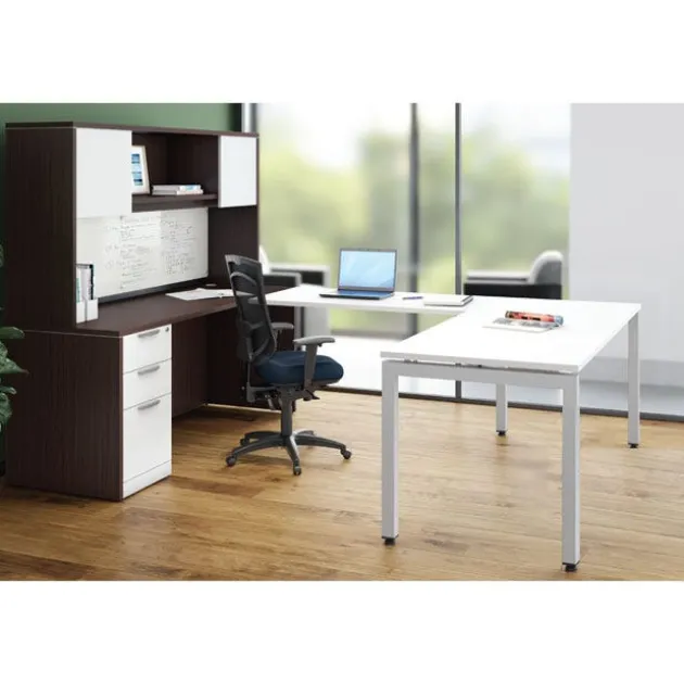 OS Laminate U-Shape Desk Suite w/ Hutch & Deluxe Full Pedestal
