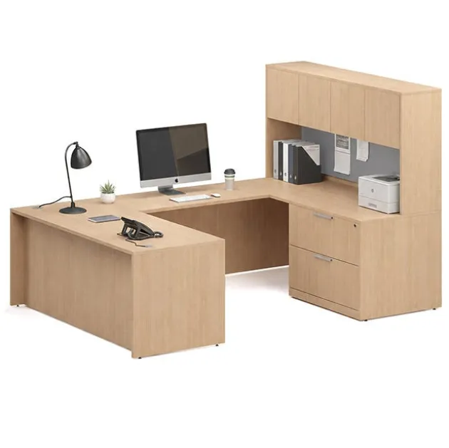 OS Laminate U-Shape Desk Suite w/ 2 Drawer Lateral File