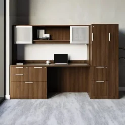 OS Laminate Wall Desk Unit w/ Storage & Combo Files