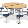 Oval Mobile Stool Tables