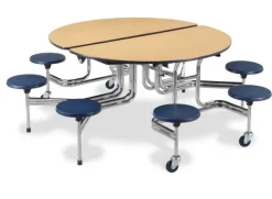 Oval Mobile Stool Tables