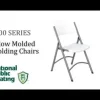 Package One 18'' x 96'' Plastic Folding Seminar Table & Four Plastic Folding Chairs