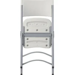 Package One 18'' x 96'' Plastic Folding Seminar Table & Four Plastic Folding Chairs