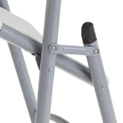Package One 18'' x 96'' Plastic Folding Seminar Table & Four Plastic Folding Chairs