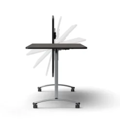 Package Set - 2 A&D Crossfit Flip-Top Adjustable Height Tables w/ 4 Emoji Chairs