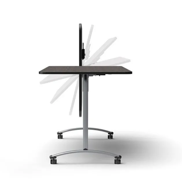 Package Set - 2 A&D Crossfit Flip-Top Adjustable Height Tables w/ 4 Emoji Chairs
