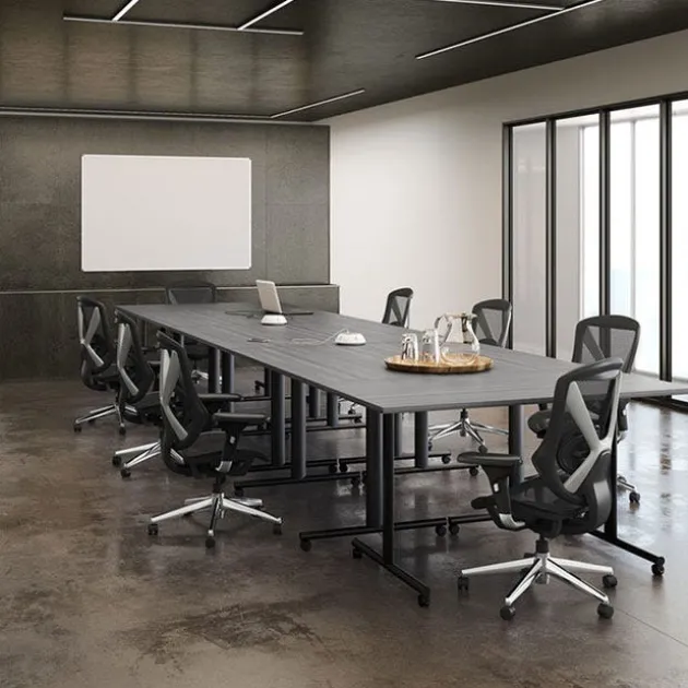 Package Set of 8 Training Tables - 6 (48" X 30") & 2 (60" X 24") w/ T-Legs & Glides