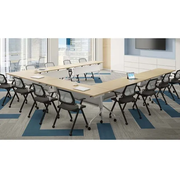 Package Set - 6 Training Tables w/ Flip Top Nesting Bases & Casters (60" X 24")